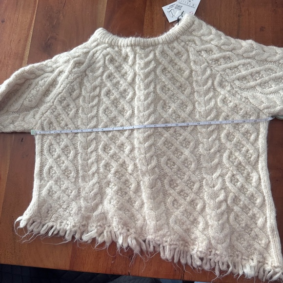 Zara Cream Cable Knit Sweater - Picture 8 of 8